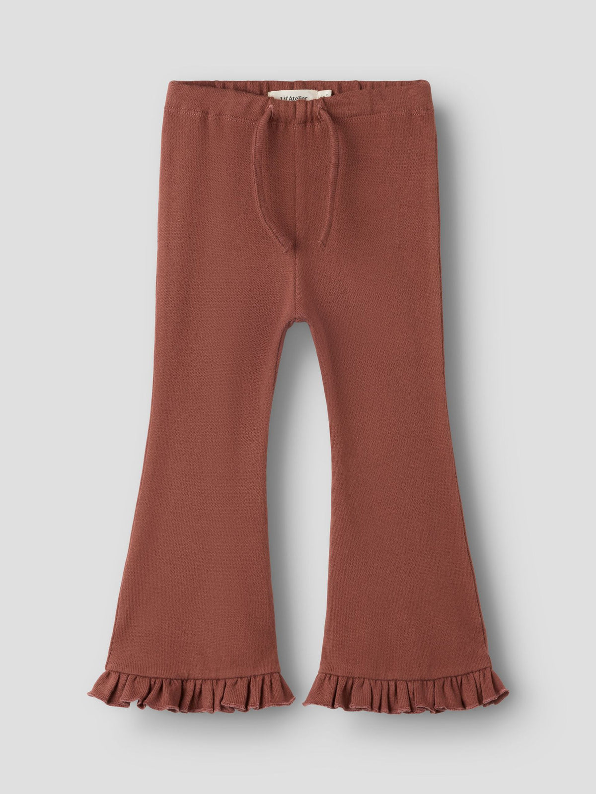 Lil’ Atelier Thoro Har bootcut bukse – Mahogany