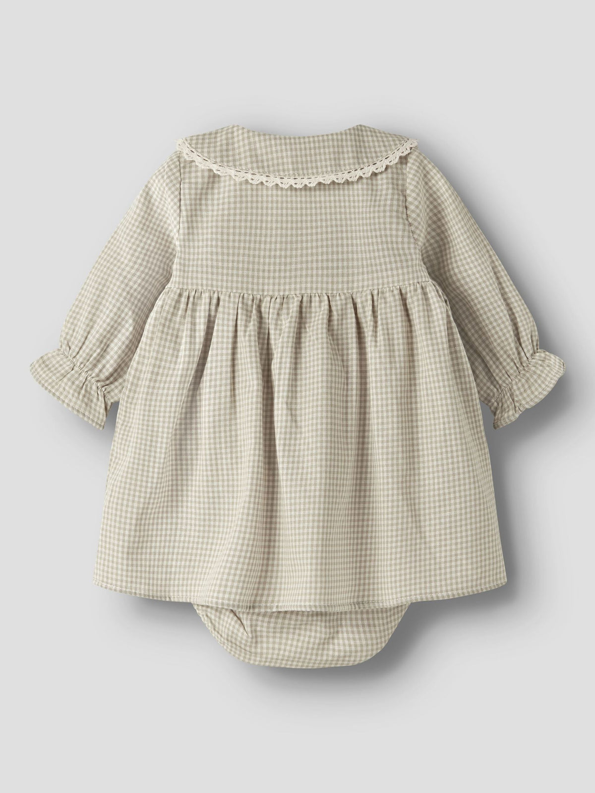 Lil’ Atelier Oleno langermet bodykjole – Moss Gray