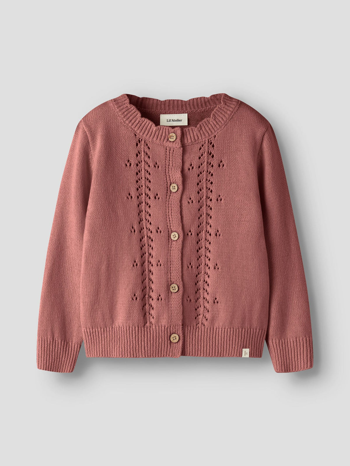 Lil’ Atelier Oplea strikket cardigan – WITHERED ROSE