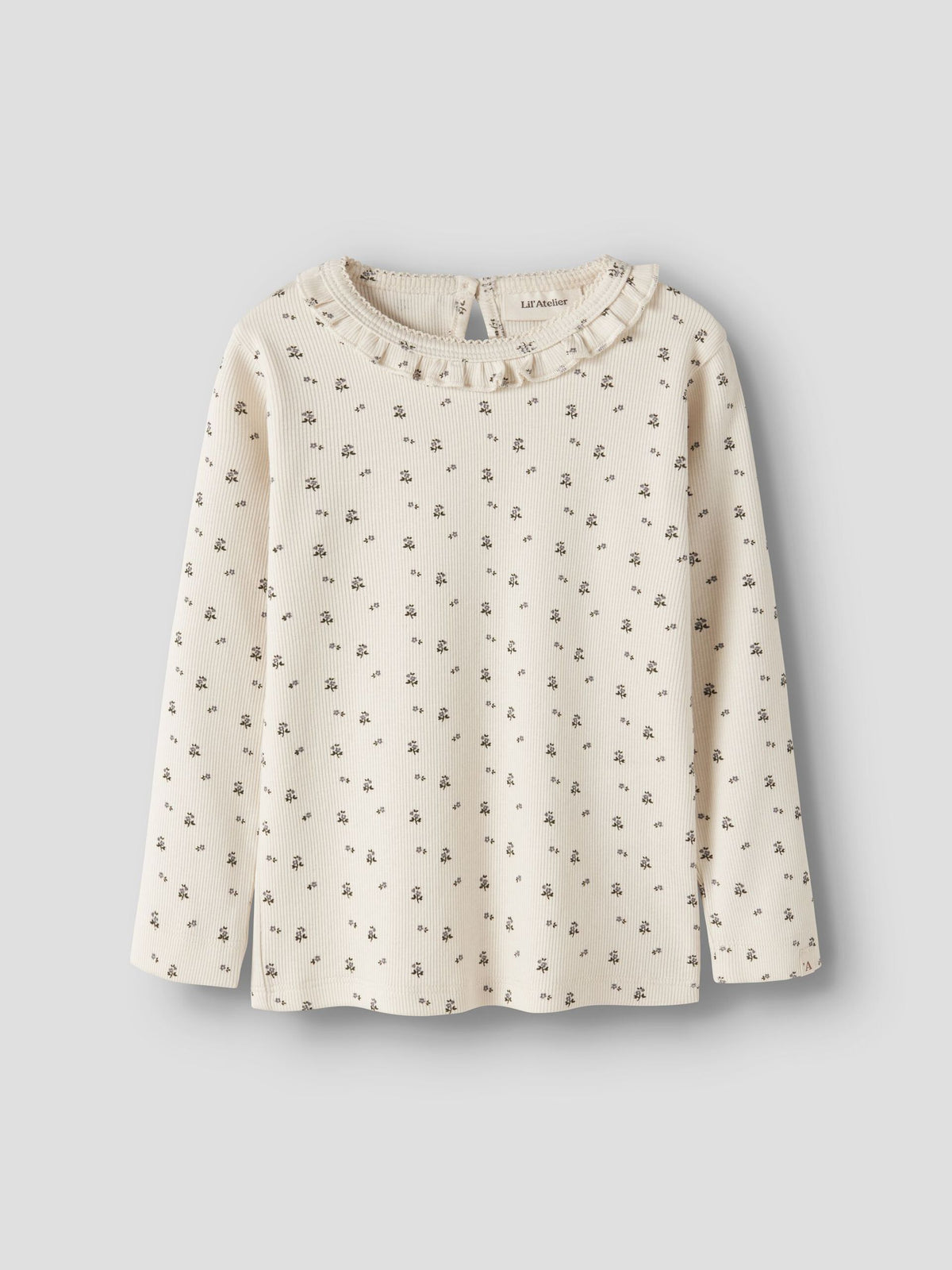 Lil’ Atelier Flago Mai langermet topp – Turtledove · ROSE FLOWER