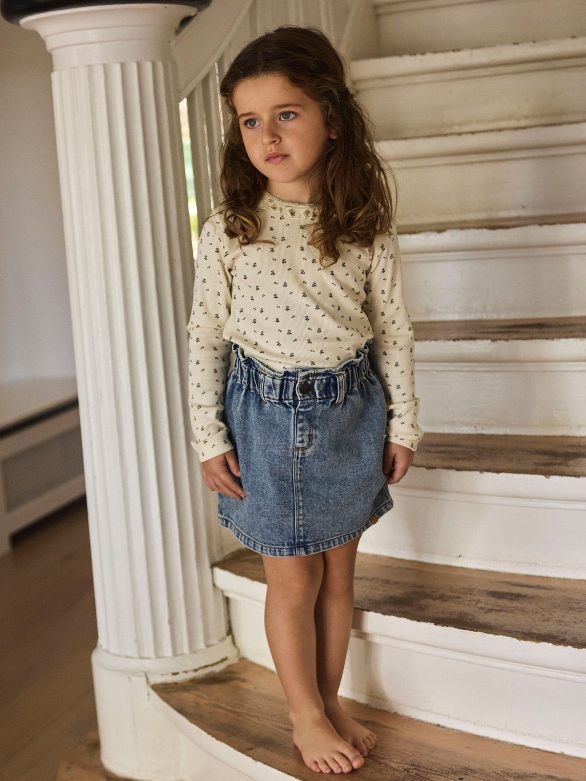 Lil’ Atelier Flago Mai langermet topp – Turtledove · ROSE FLOWER