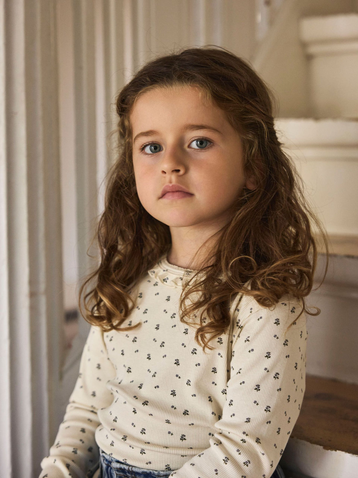 Lil’ Atelier Flago Mai langermet topp – Turtledove · ROSE FLOWER