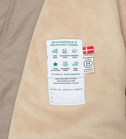Mini A Ture MATWANG fleecefôret vinterjakke – Grey Brown