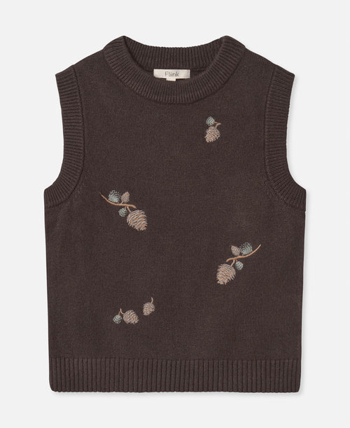 Fliink Benna Pinecone Vest – Coffee Bean – bilde 1