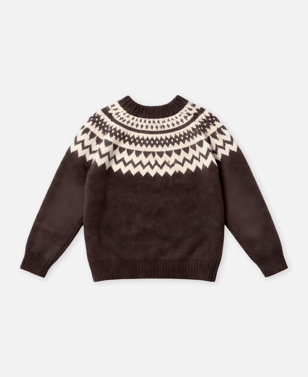 Fliink Janie Cashmere Nordic Pullover – Coffee Bean / Sandshell – bilde 2