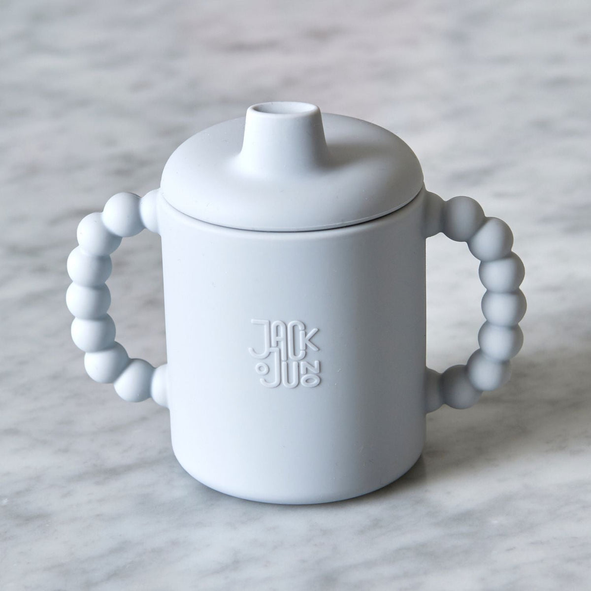 Jack o Juno Bubble Sippy Cup tutekopp i grå silikon, Glacier Grey