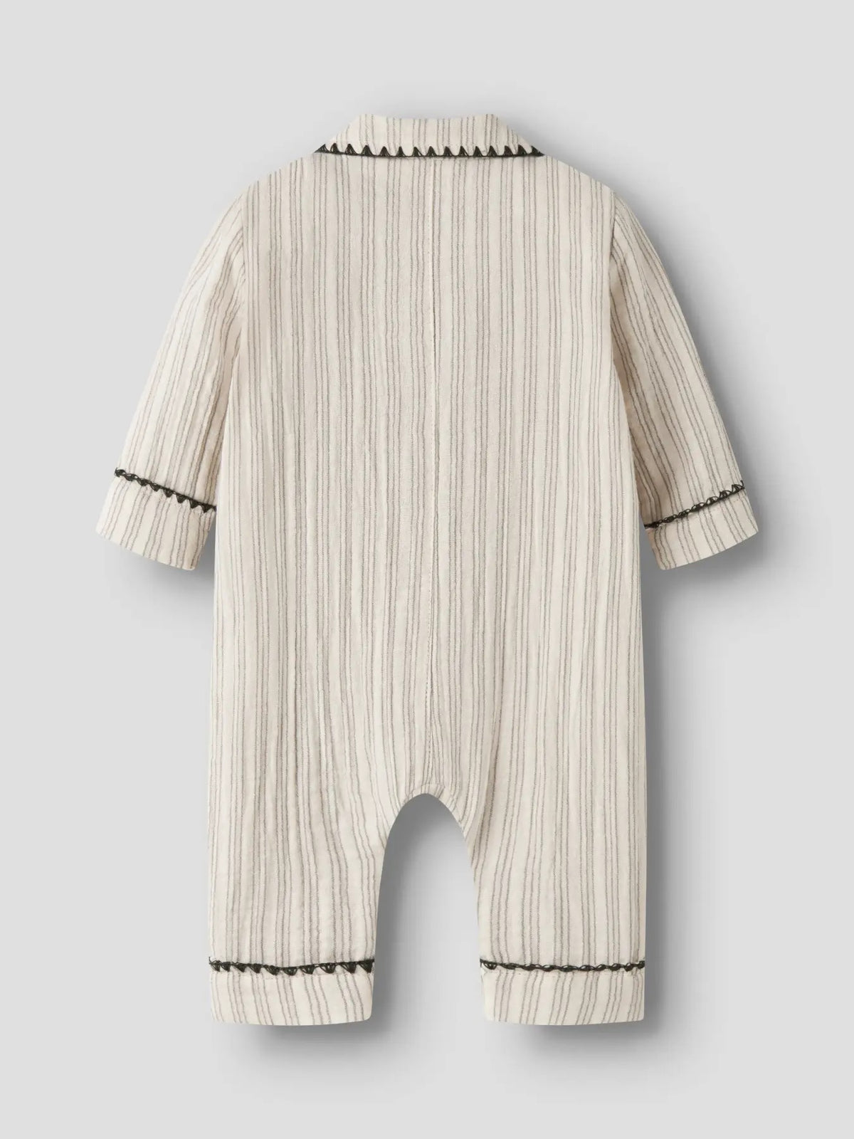 Lil’ Atelier Sage Nun pysjamasdress, Turtedove og Mulled Basil, sett bakfra