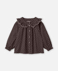 Fliink Dolly Dot Blouse – Coffee Bean Dot