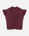 Fliink Alilly Wide Vest – Burgendy