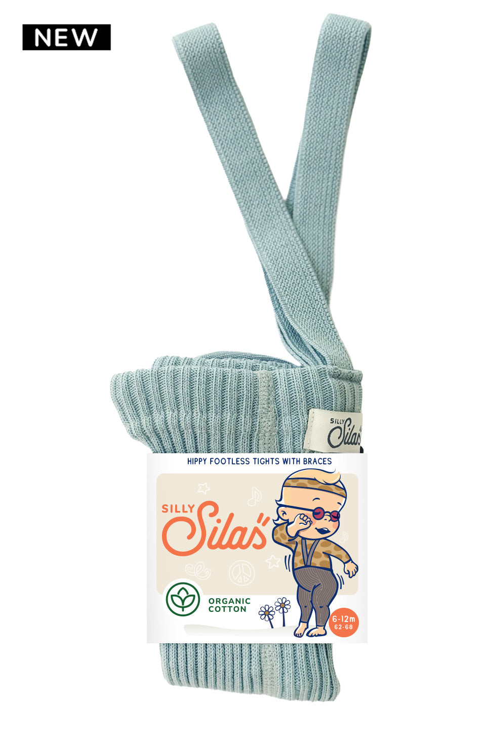 Silly Silas Hippy strømpebukse uten fot – Misty Blue